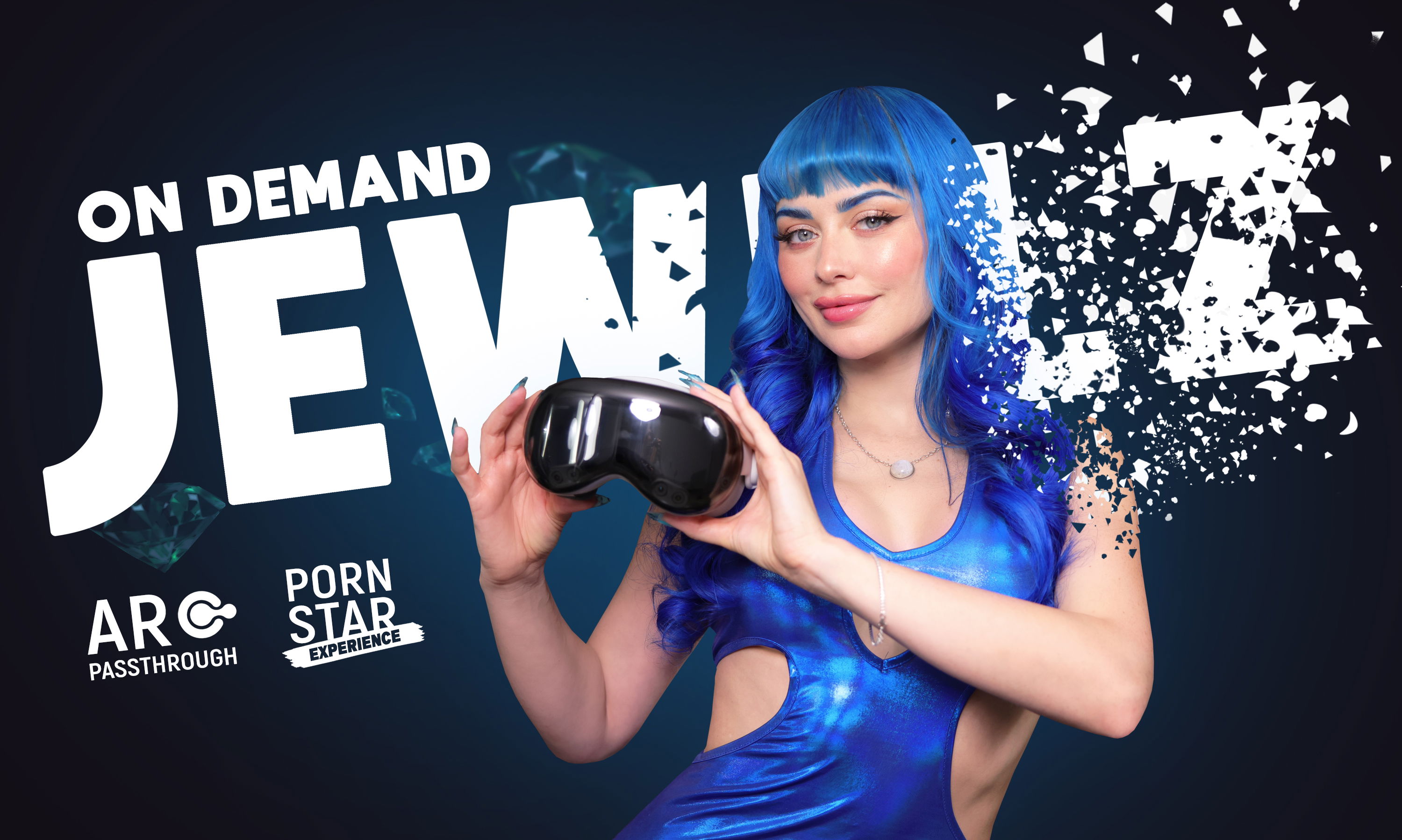 VR Porn Video Cover: Pass-Through: Jewelz on Demand